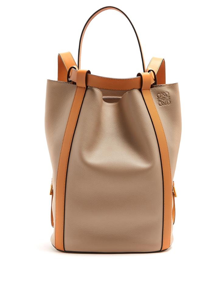 Loewe Midnight Contrast-panel Leather Backpack