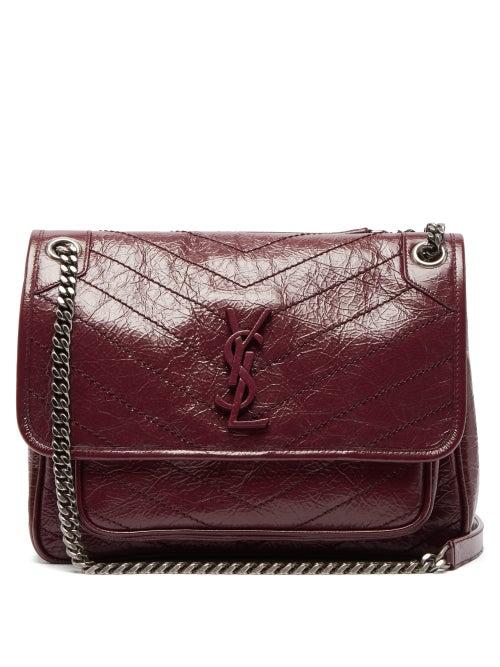 Matchesfashion.com Saint Laurent - Niki Medium Leather Shoulder Bag - Womens - Burgundy