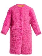 Matchesfashion.com Redvalentino - Reversible Shearling Coat - Womens - Pink