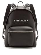 Matchesfashion.com Balenciaga - Everyday Logo Print Leather Backpack - Womens - Black White