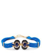 Matchesfashion.com Sonia Petroff - Aries Cabochon-embellished Rope Belt - Womens - Blue Multi