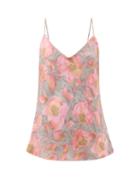 Matchesfashion.com Raey - Watercolour Floral-print Silk Cami Top - Womens - Pink Print