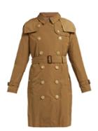 Matchesfashion.com Burberry - Kensington Hooded Taffeta Trench Coat - Womens - Camel