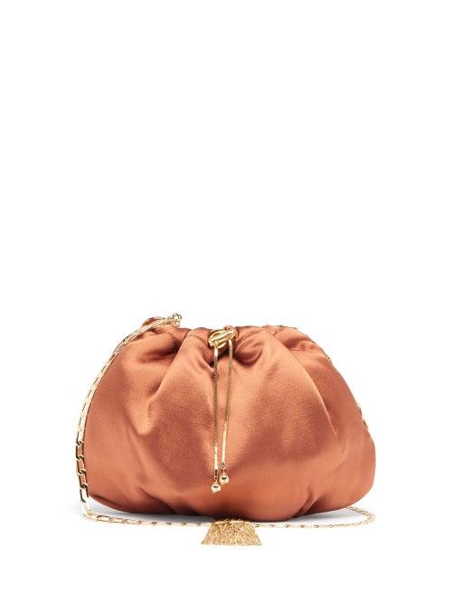 Matchesfashion.com Rosantica - Fatale Satin Cross-body Bag - Womens - Bronze