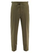 Officine Gnrale - Howard Wool-blend Twill Tapered-leg Trousers - Mens - Khaki