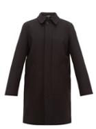Matchesfashion.com A.p.c. - Rhode Brushed Virgin Wool Blend Twill Overcoat - Mens - Black