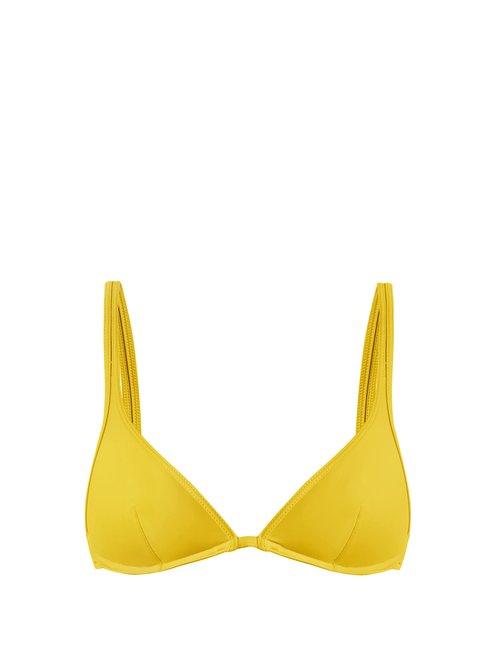 Matchesfashion.com Ephemera - Classic Underwired Triangle Bikini Top - Womens - Yellow