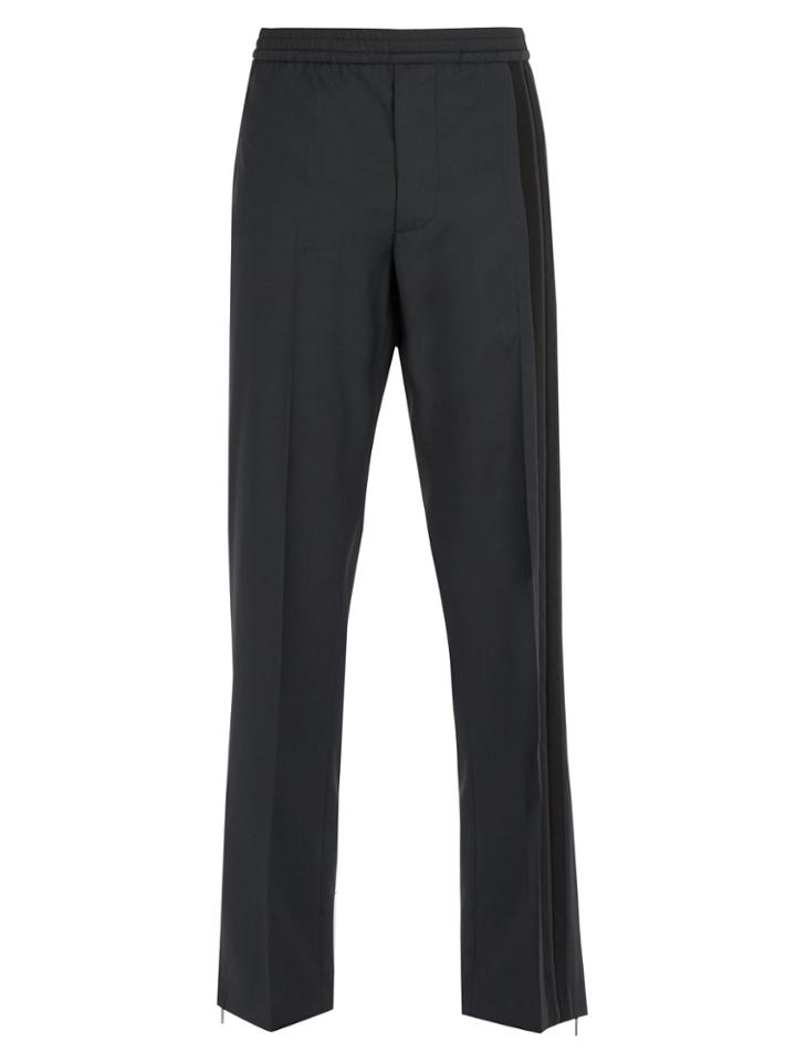 Valentino Side-striped Wool-blend Trousers