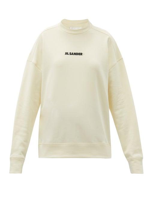 Matchesfashion.com Jil Sander - Logo-print Cotton-jersey Sweatshirt - Womens - Ivory
