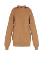 Matchesfashion.com Balenciaga - Half Zip Wool Blend Sweater - Mens - Cream