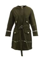 Marni - Tie-dyed Belted Denim Coat - Womens - Green