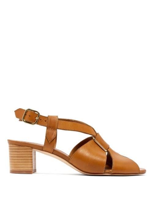 Matchesfashion.com A.p.c. - Jessica Leather Slingback Sandals - Womens - Tan