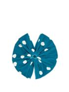 Matchesfashion.com Adriana Degreas - Aloe Pois Gathered Polka Dot Turban Headband - Womens - Blue