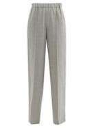Matchesfashion.com Raey - Elasticated-waist Lightweight Wool-blend Trousers - Womens - Grey