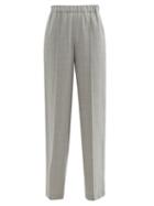 Matchesfashion.com Raey - Elasticated-waist Lightweight Wool-blend Trousers - Womens - Grey