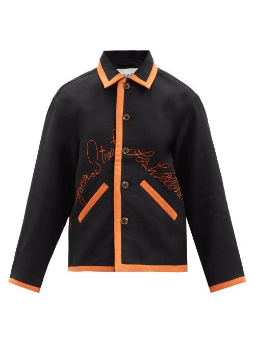 Bode - Juniper Street Show Embroidered Merino Jacket - Womens - Black Multi