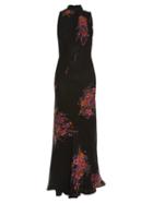 Etro High-neck Sleeveless Floral-print Gown