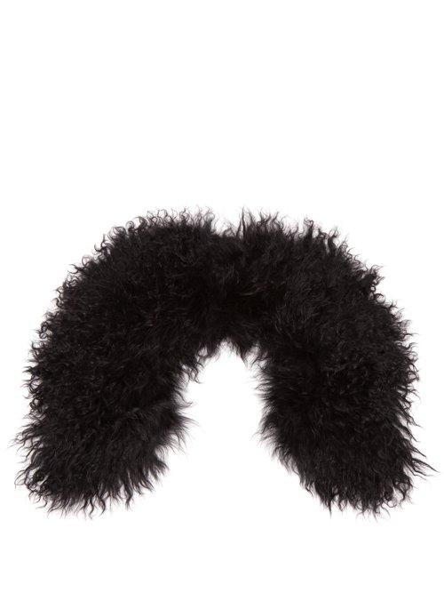 Matchesfashion.com Yves Salomon - Wool Collar Scarf - Womens - Black
