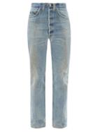 Matchesfashion.com B Sides - Deconstructed Tapered-leg Jeans - Womens - Denim