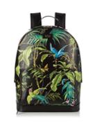 Gucci Tropical-print Leather Backpack