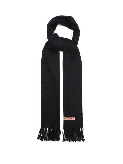 Acne Studios - Canada Narrow Fringed Cashmere Scarf - Womens - Black
