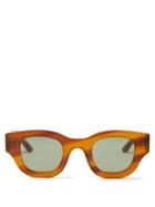 Thierry Lasry - Autocracy Square Acetate Sunglasses - Mens - Dark Green Multi