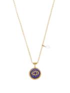 Matchesfashion.com Katerina Makriyianni - Lapis & 24kt Gold-plated Pendant Necklace - Womens - Blue Gold