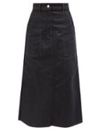 Erdem - Ardith Denim Midi Skirt - Womens - Denim
