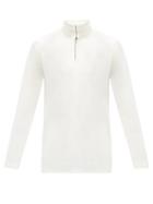 Matchesfashion.com Jil Sander - Zipped Roll-neck Cotton-blend Top - Mens - White