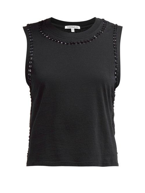 Matchesfashion.com Track & Bliss - The Knot Cotton Tank - Womens - Black