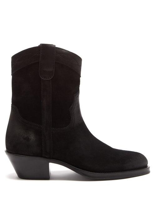Saint Laurent - Eastwood Suede Ankle Boots - Mens - Black