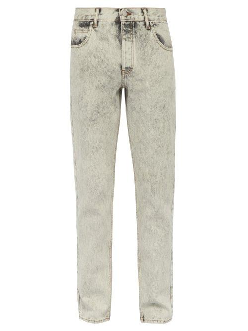 Matchesfashion.com Martine Rose - Bleach Washed Straight Leg Jeans - Mens - Grey