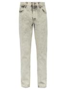 Matchesfashion.com Martine Rose - Bleach Washed Straight Leg Jeans - Mens - Grey