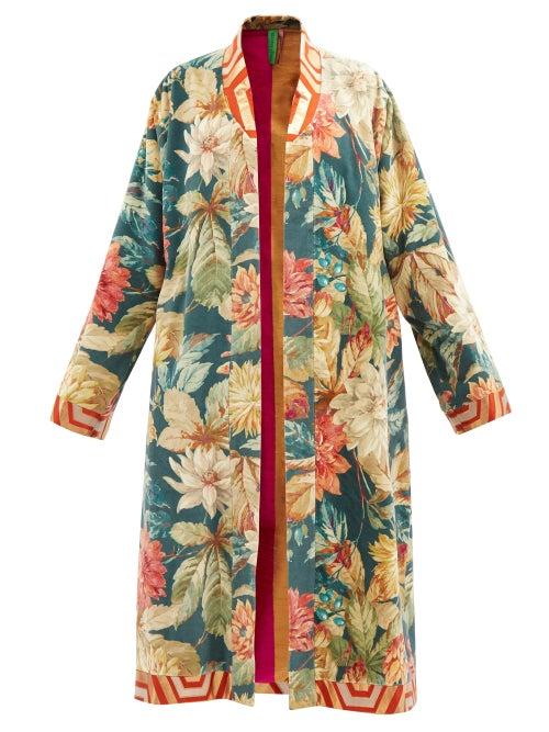 Rianna + Nina - Printed Vintage-cotton Coat - Womens - Multi