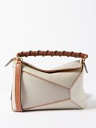Loewe - Puzzle Small Leather Cross-body Bag - Womens - White Multi