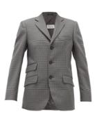 Matchesfashion.com Maison Margiela - Single-breasted Houndstooth Twill Jacket - Womens - Grey