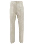 Matchesfashion.com Our Legacy - Borrowed Linen Blend Trousers - Mens - White