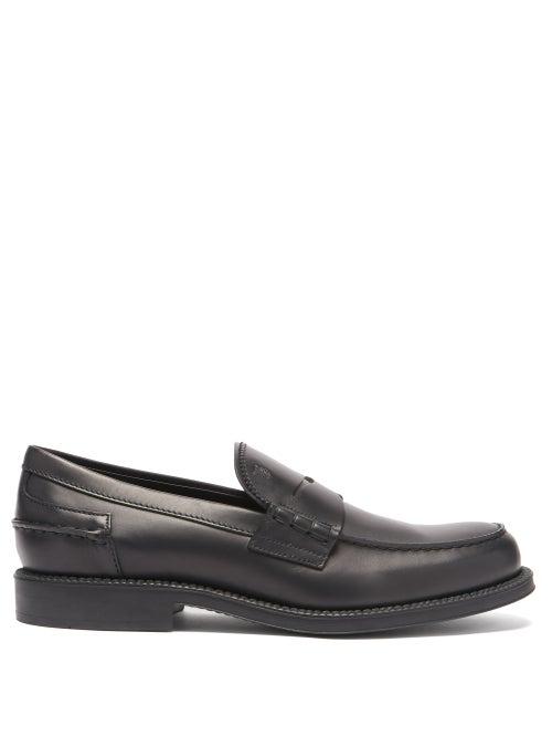 Tod's - Leather Penny Loafers - Mens - Black