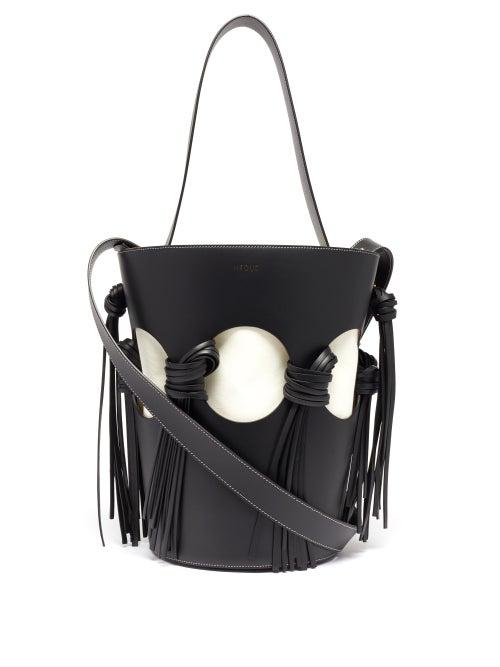 Matchesfashion.com Neous - Venus Cutout Leather Bucket Bag - Womens - Black