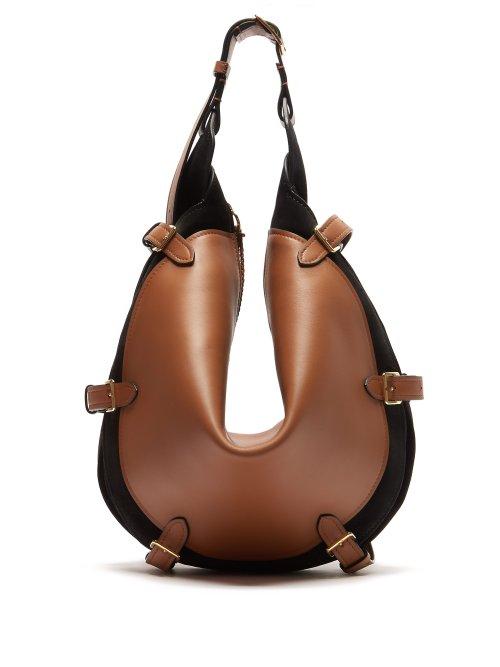Matchesfashion.com Altuzarra - Play Large Buckled Leather And Suede Bag - Womens - Beige Multi