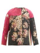 Matchesfashion.com By Walid - Ilana Upcycled Embroidered Silk-blend Jacket - Womens - Black Pink