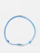 Luis Morais - Sapphire & 14kt Gold Cord Bracelet - Mens - Blue