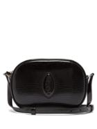 Matchesfashion.com Saint Laurent - Le 61 Snake Effect Patent Leather Cross Body Bag - Womens - Black