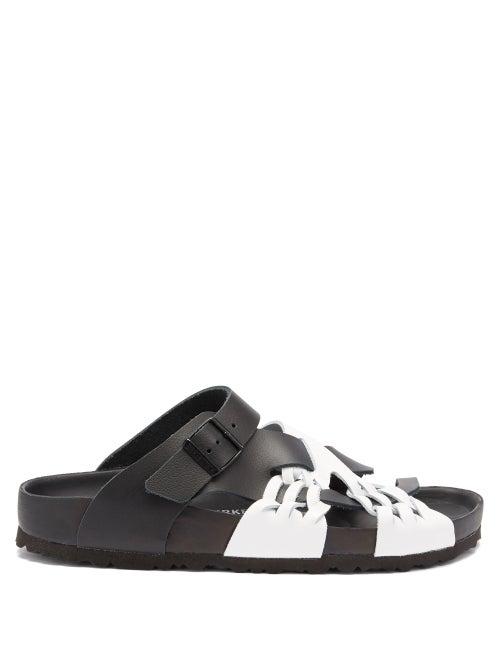 Matchesfashion.com Birkenstock X Csm - Tallahassee Woven Leather Sandals - Mens - Black White