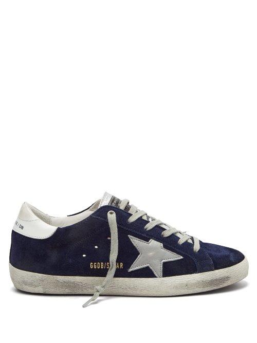 Matchesfashion.com Golden Goose Deluxe Brand - Super Star Suede Low Top Trainers - Womens - Navy