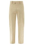 Matchesfashion.com Bottega Veneta - Texted Straight-leg Trousers - Mens - Beige