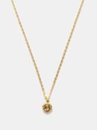 Healers - Citrine-pendant Recycled 18kt Gold Necklace - Mens - Gold
