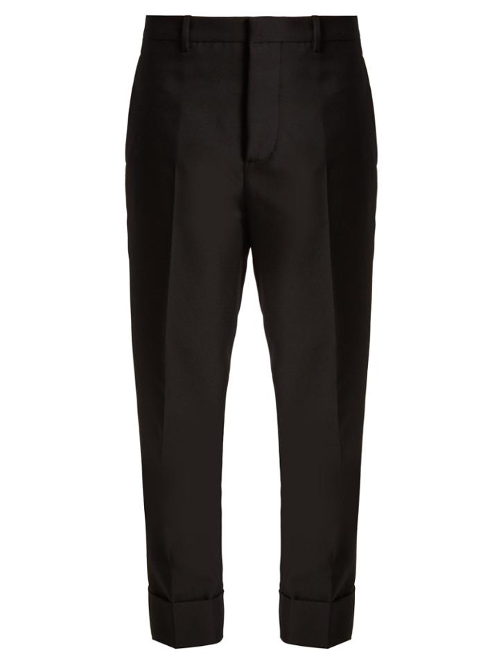 Marni Slim-leg Turn-up Cuff Gabardine Trousers