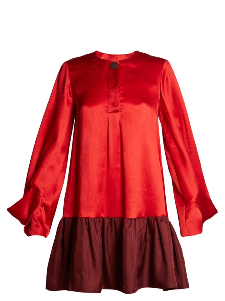 Roksanda Katra Bi-colour Satin Dress
