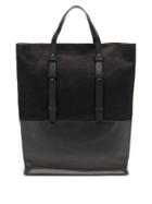 Matchesfashion.com Ami - Canvas And Leather Tote Bag - Mens - Black